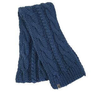 THE NORTH FACE Blue Chunky Cable Knit Scarf cozy winter layering one size